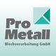 Logo von Pro Metall Blechverarbeitung GmbH mit grün-weißem grafischem Element oben rechts.