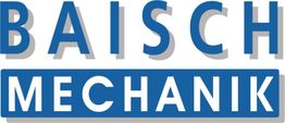 BAISCH MECHANIK-Logo in blauer Schrift auf weißem Hintergrund mit Schatteneffekt.