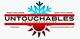 Untouchables Heating & Cooling logo with snowflake and sun symbols, contact details included.