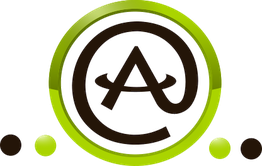 Logo mit einem stilisierten "@", das von einem grünen Kreis umgeben ist.