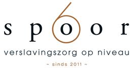 Logo met tekst: "Spoor 6, verslavingszorg op niveau, sinds 2011".