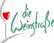 Logo mit Schriftzug "die Weinstraße" in Grün und Rot, daneben ein stilisiertes Weinglas.