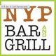 NYP Bar and Grill logo with bold letters, brown and black text, and green highlights.