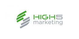 Logo von "High5 Marketing" mit grünem und grauem Text und einem stilisierten S.