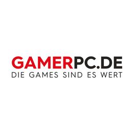 Logo mit Schriftzug "GAMERPC.DE - Die Games sind es wert" in Rot und Schwarz auf weißem Hintergrund.