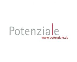 Das Bild zeigt das Wort "Potenziale" mit der Website "www.potenziale.de" in Rot darunter.