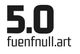 "Logo mit der Aufschrift '5.0 fuenfnull.art' in schwarzer Schrift auf weißem Hintergrund."
