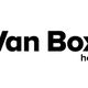 Logo van Van Boxtel Hoorwinkels met blauw praatwolk en zwarte tekst.