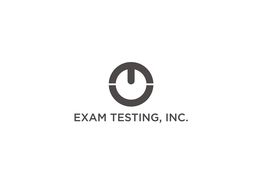 Logo with power button symbol and text "Exam Testing, Inc." below.