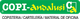 Logo de "COPI-andalusi CA" en fondo verde con letras blancas y amarillas.