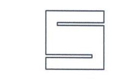 Quadratische Spirale im minimalistischen Design, schwarze Linie auf weißem Hintergrund.