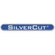 Logo mit der Aufschrift "SilverCut" in blauer und weißer Farbe.