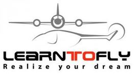 Logo med fly og teksten "Learn To Fly, Realize your dream".