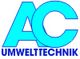 Blaue Buchstaben "AC" über dem Wort "UMWELTTECHNIK" in dunklerer Schrift.