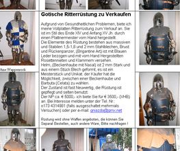 Ritterüstung zu Verkaufen