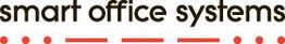 Logo: "smart office systems" mit roten Punkten und Strichen darunter.