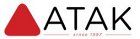 Rød trekant ved siden af teksten "ATAK since 1987".
