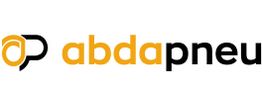 Logo "abdapneu" avec initiales stylisées en orange et noir.