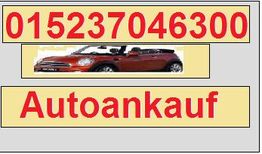 Rotes Auto mit Telefonnummer 015237046300, darunter das Wort "Autoankauf".
