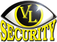 Logo mit einem Auge, gelbes "VL" im Zentrum, darunter "SECURITY" in großen Gelbbuchstaben.