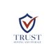 Logo of Trust Moving and Storage with a shield and check mark design.