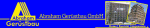 Logo der Andreas Gerüstbau GmbH mit Bildern von Gebäuden und blauem Hintergrund.
