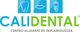 Logo de Calidental con íconos de diente, labios e implante dental, texto "Centro Aljarafe".