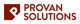 Logo von Provan Solutions mit roter Schrift und grafischem Icon links.