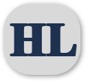 Blue "HL" letters on a light gray rounded square background.
