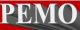 Text "PEMO" in Weiß vor einem rot-grauen Hintergrund.