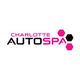 Logo of Charlotte Auto Spa with pink and black hexagons next to the text.