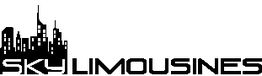 Logo von Sky Limousines mit einer stilisierten Skyline darüber.