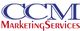 Logo mit Schriftzug "CCM Marketing Services" in Blau und Rot auf weißem Hintergrund.
