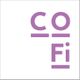 Logo con testo viola "CO" e "Fi" su sfondo bianco.