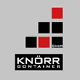 Logo mit schwarzen und roten Quadraten. Text: "KNÖRR CONTAINER GmbH".