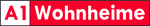 Rotes Logo mit weißem Text: "A1 Wohnheime".