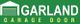 Logo of Garland Garage Door: garage icon, white and yellow text on green background.