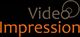 Schwarzer Hintergrund mit dem Text "Video Impression" in braun und orange mit Kreissymbolen.