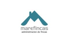 Logo de Marefincas: una casa azul estilizada sobre el texto "administración de fincas".