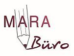 Logo mit der Aufschrift "MARA Büro" und einer stilisierten Bleistiftzeichnung.