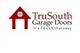 TruSouth Garage Doors logo with a red house icon and tagline: "It's a TRUE story."