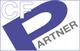 Logo mit Buchstaben "CF" und "P" sowie dem Wort "PARTNER" in blaue und graue Farben.