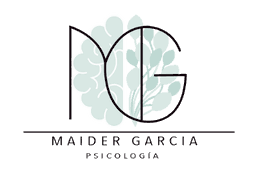 Logotipo combina cerebro y plantas, letras M y G integradas, colores verde y negro.