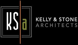 Logo of Kelly & Stone Architects with stylized "KSa" on a black background.