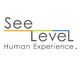 Logo with text: "See Level Human Experience" and colored underline.