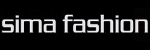 Schwarzes Logo mit weißem Text: "sima fashion".