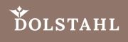 Logo mit weißem Text "DOLSTAHL" und einem stilisierten Symbol auf braunem Hintergrund.