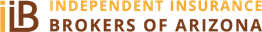 Logo of Independent Insurance Brokers of Arizona with stylized "IIB" initials.
