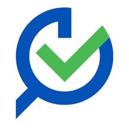 Blaues Lupensymbol mit grünem Häkchen in der Mitte, das eine erfolgreiche Suche darstellt.