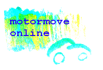 Bunte Zeichnung mit Text "motormove online" und einem stilisierten Auto in Blau und Gelb.